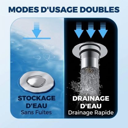 ACHETEZ-EN 1, OBTENEZ-EN 1 GRATUIT !  AquaStop Pro – Bouchon Anti-Bouchon en Inox – Filtre Fin & Facile à Nettoyer – Stop aux Cheveux & Résidus